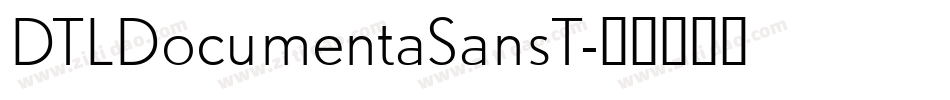DTLDocumentaSansT字体转换