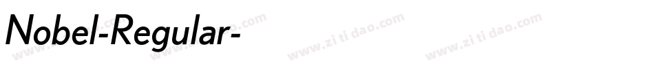 Nobel-Regular字体转换
