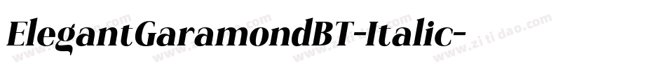 ElegantGaramondBT-Italic字体转换