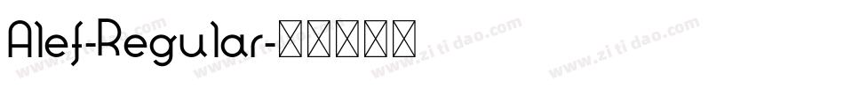 Alef-Regular字体转换