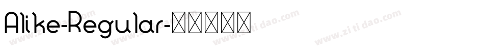Alike-Regular字体转换