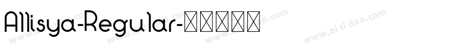 Allisya-Regular字体转换