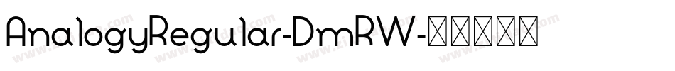 AnalogyRegular-DmRW字体转换