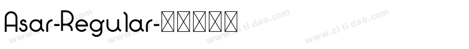 Asar-Regular字体转换