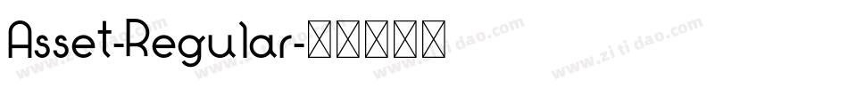 Asset-Regular字体转换 Asset-Regular字体转换