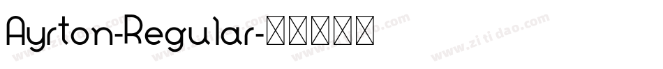 Ayrton-Regular字体转换