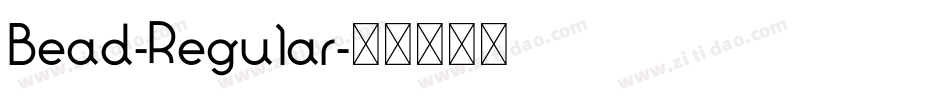 Bead-Regular字体转换