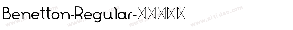 Benetton-Regular字体转换