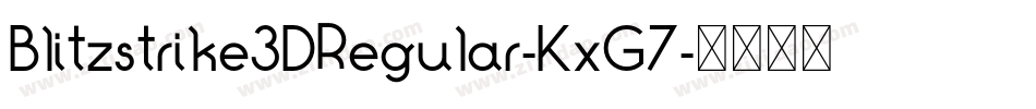 Blitzstrike3DRegular-KxG7字体转换
