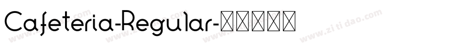 Cafeteria-Regular字体转换