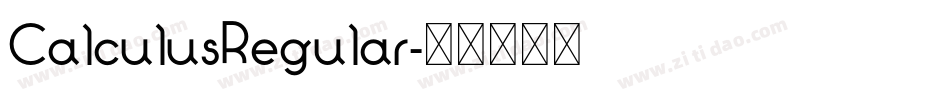 CalculusRegular字体转换