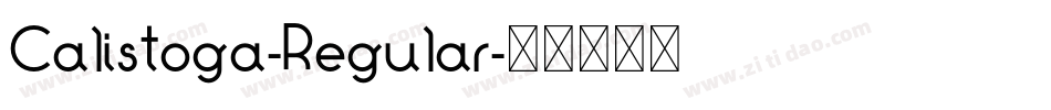 Calistoga-Regular字体转换
