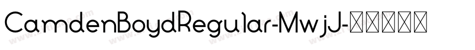 CamdenBoydRegular-MwjJ字体转换