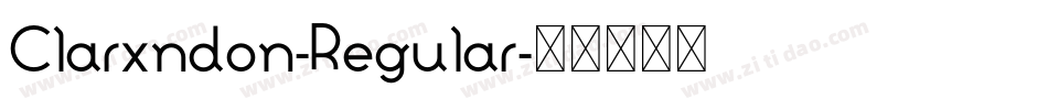 Clarxndon-Regular字体转换