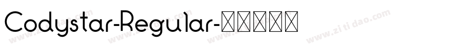 Codystar-Regular字体转换