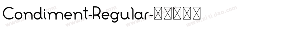 Condiment-Regular字体转换