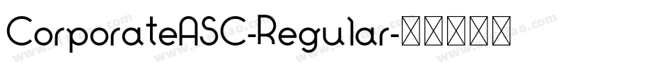 CorporateASC-Regular字体转换