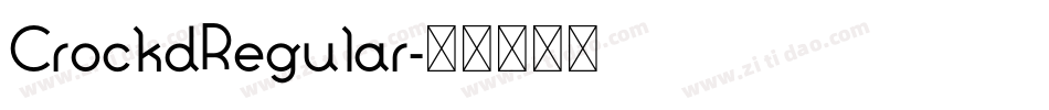 CrockdRegular字体转换