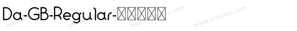 Da-GB-Regular字体转换
