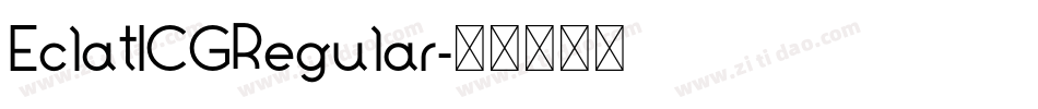 EclatICGRegular字体转换