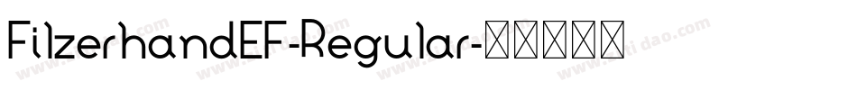 FilzerhandEF-Regular字体转换