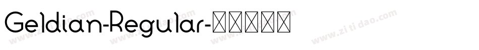 Geldian-Regular字体转换