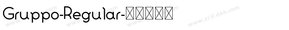 Gruppo-Regular字体转换