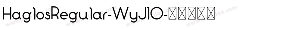 HaglosRegular-WyJ1O字体转换