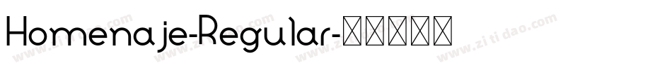 Homenaje-Regular字体转换