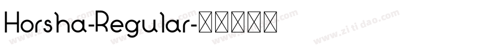 Horsha-Regular字体转换