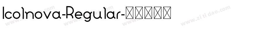 Icolnova-Regular字体转换