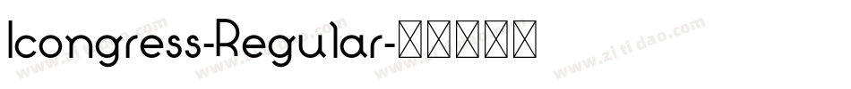 Icongress-Regular字体转换
