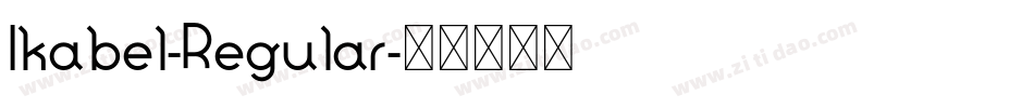 Ikabel-Regular字体转换