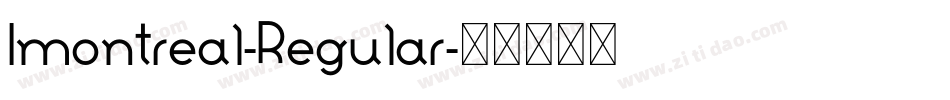 Imontreal-Regular字体转换