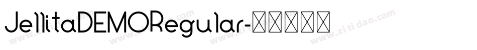 JellitaDEMORegular字体转换