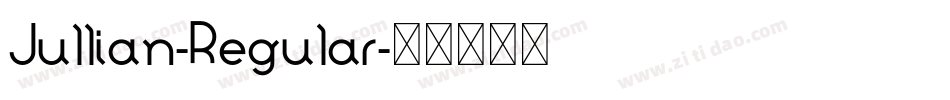 Jullian-Regular字体转换