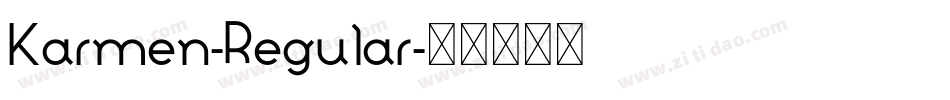 Karmen-Regular字体转换