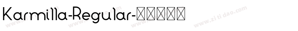 Karmilla-Regular字体转换