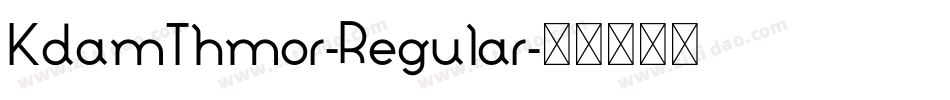 KdamThmor-Regular字体转换