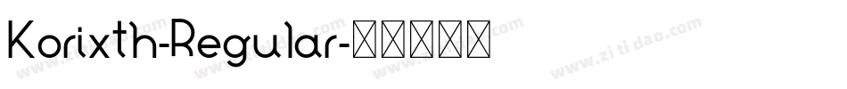 Korixth-Regular字体转换