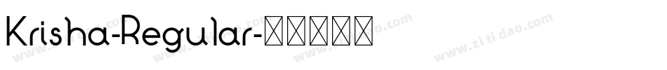 Krisha-Regular字体转换