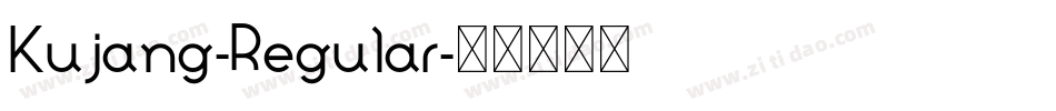 Kujang-Regular字体转换