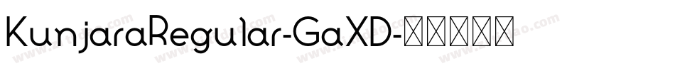 KunjaraRegular-GaXD字体转换