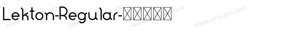 Lekton-Regular字体转换