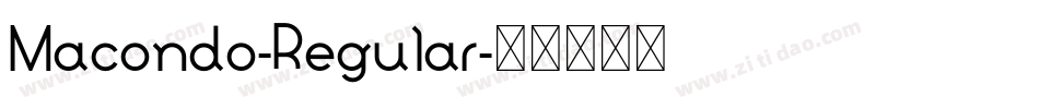 Macondo-Regular字体转换