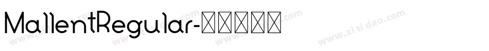 MallentRegular字体转换
