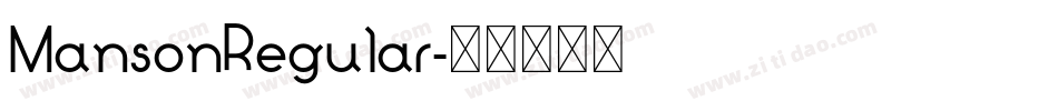 MansonRegular字体转换 MansonRegular字体转换