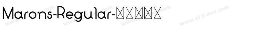 Marons-Regular字体转换