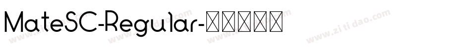MateSC-Regular字体转换