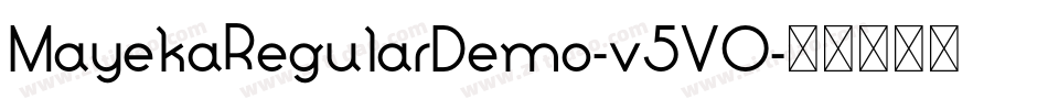 MayekaRegularDemo-v5VO字体转换
